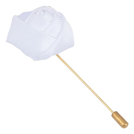 White Plain Twill Lapel Pin
