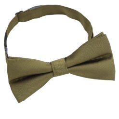 Olive Green Plain Twill Pre-Tied Thistle Bow Tie