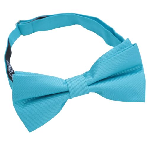 Robin's Egg Blue Plain Twill Pre-Tied Thistle Bow Tie