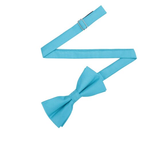 Robin's Egg Blue Plain Twill Pre-Tied Bow Tie