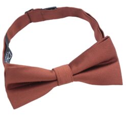 Chocolate Brown Plain Twill Pre-Tied Bow Tie