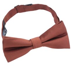 Chocolate Brown Plain Twill Pre-Tied Thistle Bow Tie