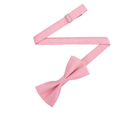 Coral Blush Plain Twill Pre-Tied Thistle Bow Tie