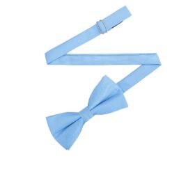 Cornflower Blue Plain Twill Pre-Tied Bow Tie
