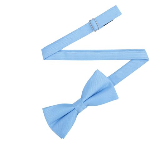 Cornflower Blue Plain Twill Pre-Tied Bow Tie