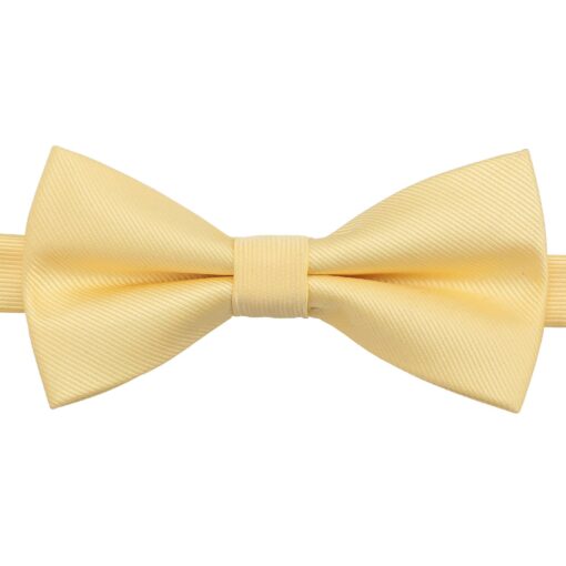 Daffodil Yellow Plain Twill Pre-Tied Thistle Bow Tie