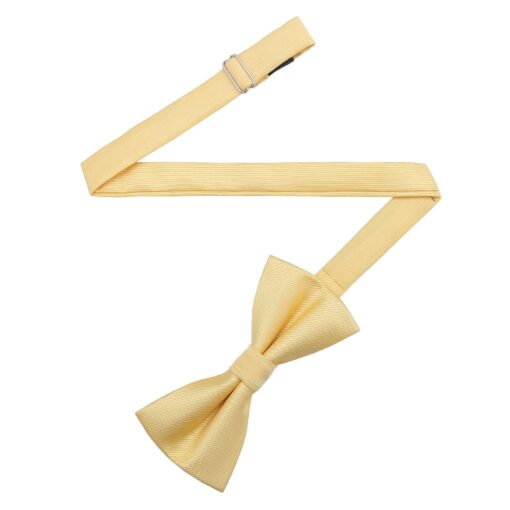 Daffodil Yellow Plain Twill Pre-Tied Bow Tie