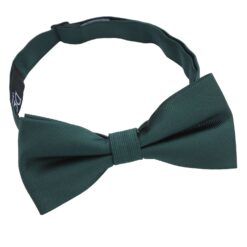 Dark Green Plain Twill Pre-Tied Bow Tie