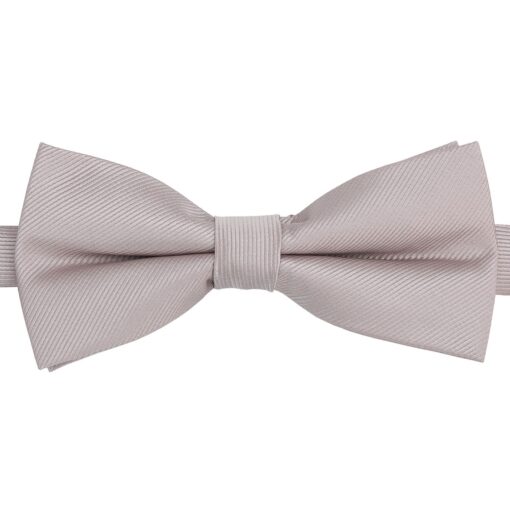 Desert Taupe Plain Twill Pre-Tied Bow Tie