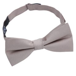 Desert Taupe Plain Twill Pre-Tied Bow Tie