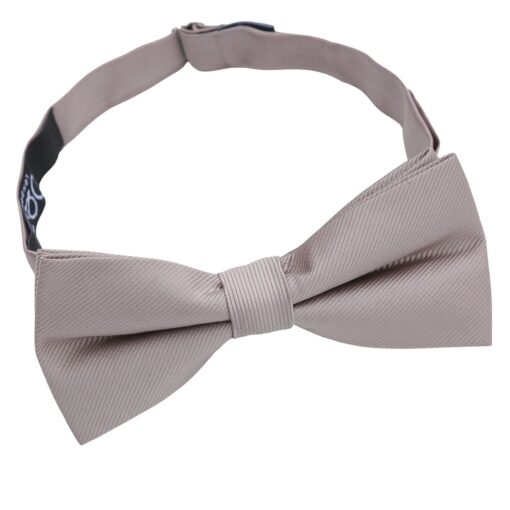 Desert Taupe Plain Twill Pre-Tied Bow Tie