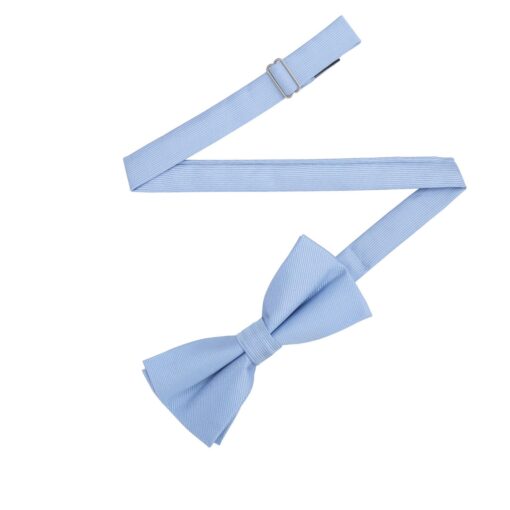 Dusty Blue Plain Twill Pre-Tied Thistle Bow Tie