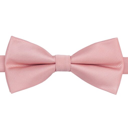 Dusty Pink Plain Twill Pre-Tied Thistle Bow Tie