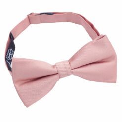 Dusty Pink Plain Twill Pre-Tied Thistle Bow Tie