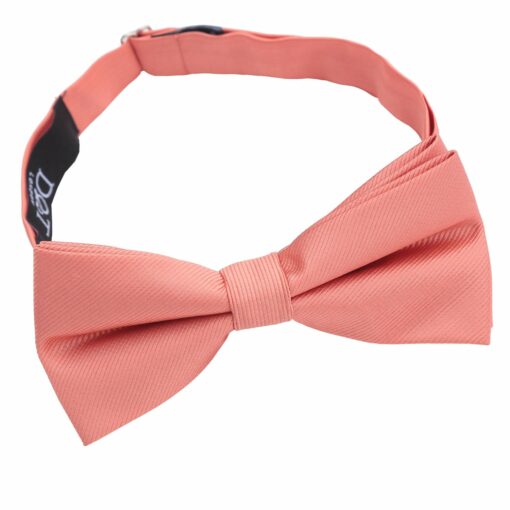 Fusion Coral Plain Twill Pre-Tied Thistle Bow Tie