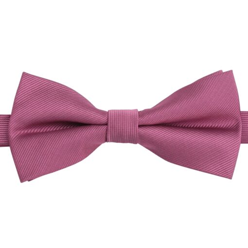 Grape Plain Twill Pre-Tied Thistle Bow Tie