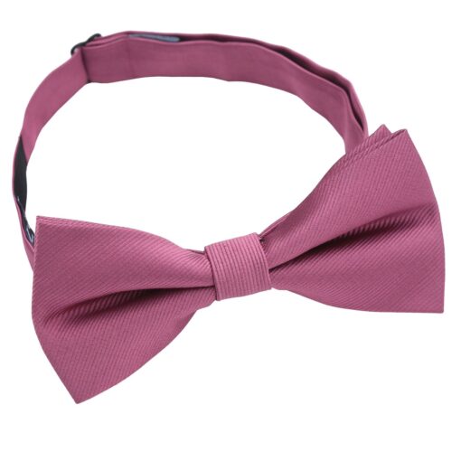 Grape Plain Twill Pre-Tied Thistle Bow Tie