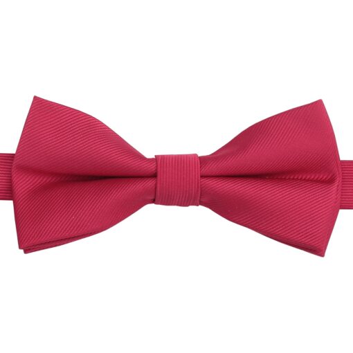 Jester Red Plain Twill Pre-Tied Bow Tie
