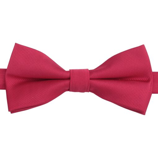 Jester Red Plain Twill Pre-Tied Thistle Bow Tie