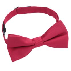 Jester Red Plain Twill Pre-Tied Thistle Bow Tie