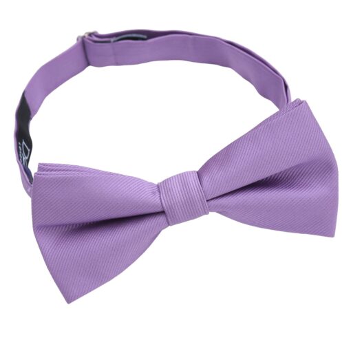 Lilac Plain Twill Pre-Tied Thistle Bow Tie