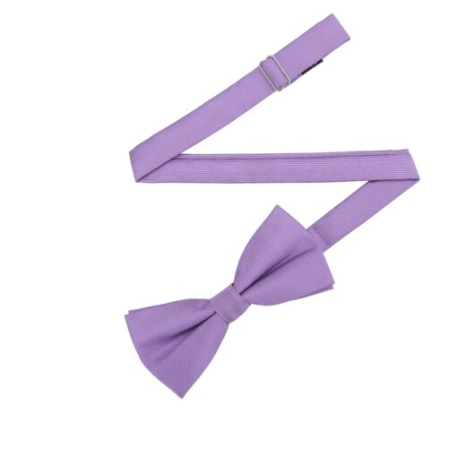 Lilac Plain Twill Pre-Tied Thistle Bow Tie