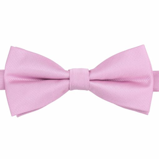 Mauve Plain Twill Pre-Tied Bow Tie