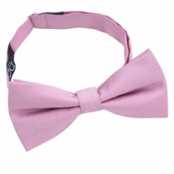 Mauve Plain Twill Pre-Tied Bow Tie