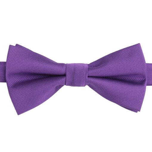 Mauve Purple Plain Twill Pre-Tied Bow Tie