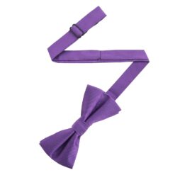 Mauve Purple Plain Twill Pre-Tied Bow Tie