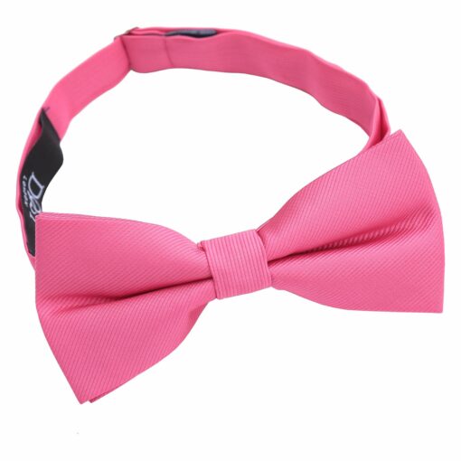 Fuchsia Pink Plain Twill Pre-Tied Thistle Bow Tie