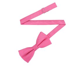 Fuchsia Pink Plain Twill Pre-Tied Bow Tie