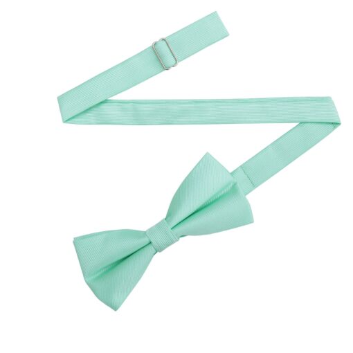 Mint Green Plain Twill Pre-Tied Bow Tie