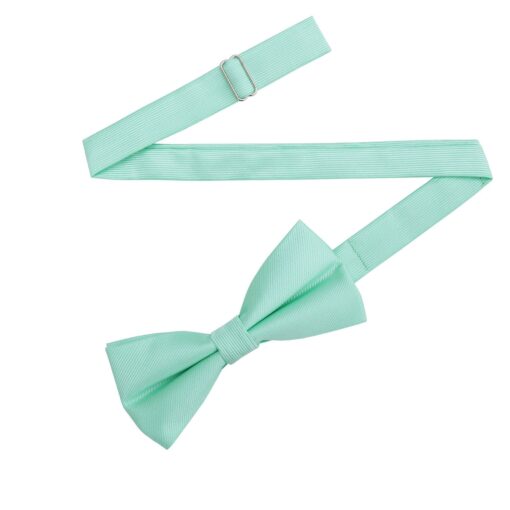 Mint Green Plain Twill Pre-Tied Thistle Bow Tie