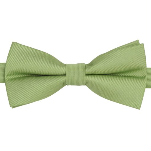 Moss Green Plain Twill Pre-Tied Bow Tie