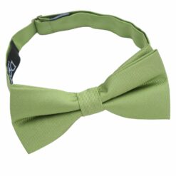 Moss Green Plain Twill Pre-Tied Thistle Bow Tie