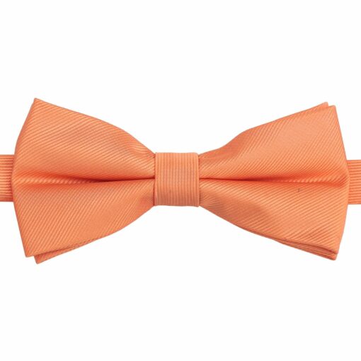 Orange Ochre Plain Twill Pre-Tied Bow Tie
