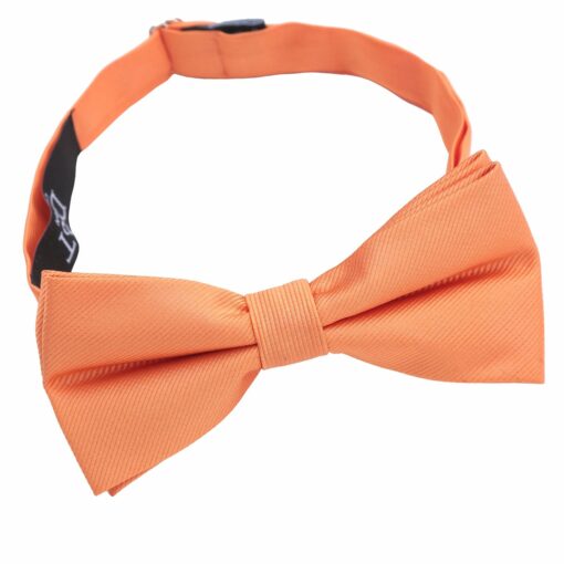 Orange Ochre Plain Twill Pre-Tied Thistle Bow Tie