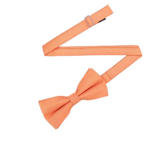 Orange Ochre Plain Twill Pre-Tied Thistle Bow Tie