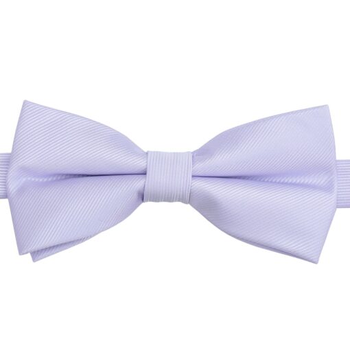 Pastel Lilac Plain Twill Pre-Tied Thistle Bow Tie