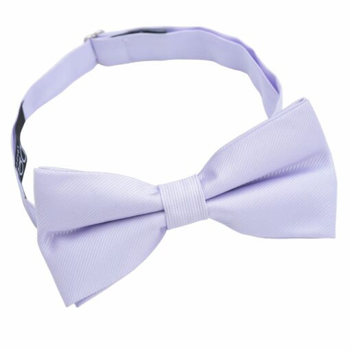 Pastel Lilac Plain Twill Pre-Tied Thistle Bow Tie