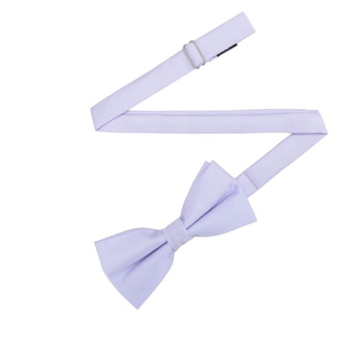 Pastel Lilac Plain Twill Pre-Tied Bow Tie