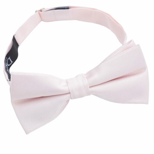 Pink Champagne Plain Twill Pre-Tied Thistle Bow Tie