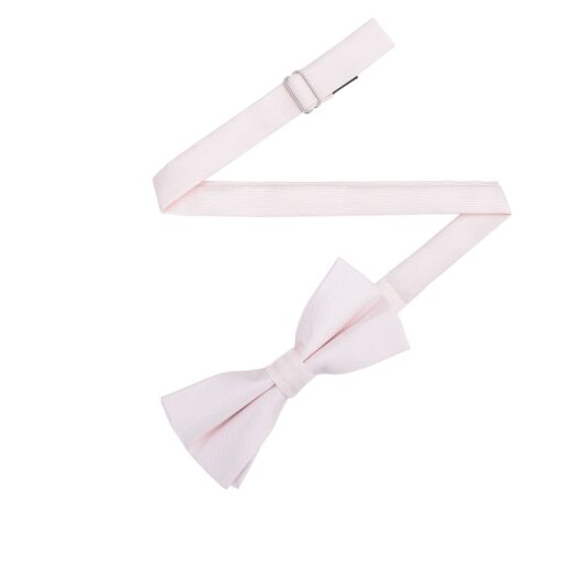 Pink Champagne Plain Twill Pre-Tied Thistle Bow Tie