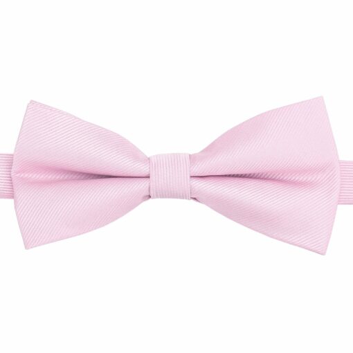 Rose Quartz Plain Twill Pre-Tied Bow Tie