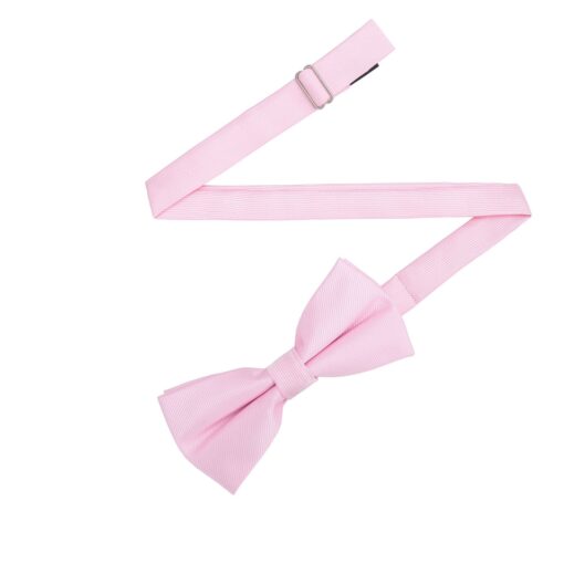 Rose Quartz Plain Twill Pre-Tied Bow Tie