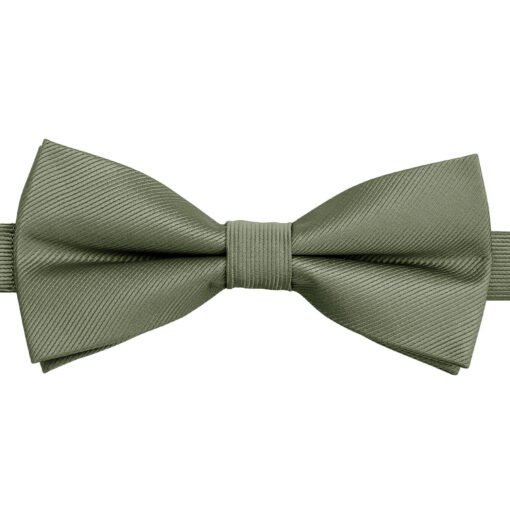 Sage Plain Twill Pre-Tied Thistle Bow Tie