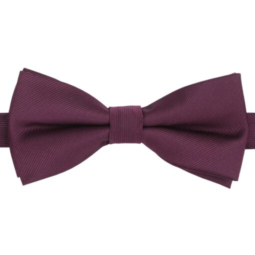 Tawny Port Plain Twill Pre-Tied Thistle Bow Tie