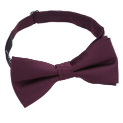 Tawny Port Plain Twill Pre-Tied Bow Tie