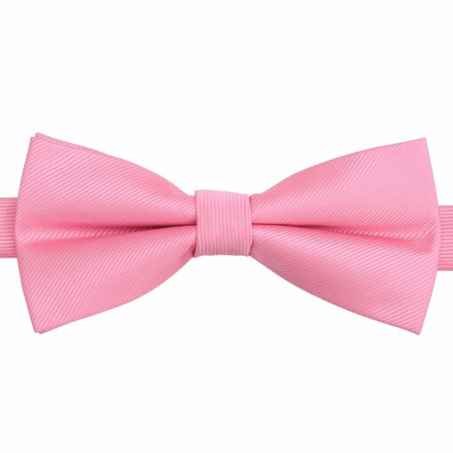 Watermelon Pink Plain Twill Pre-Tied Thistle Bow Tie